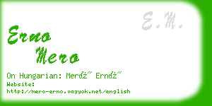 erno mero business card